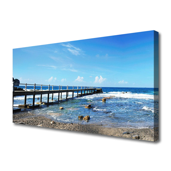 Tableaux sur toile Mer plage paysage bleu