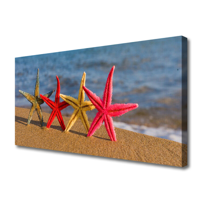Tableaux sur toile Plage étoile de mer art multicolore