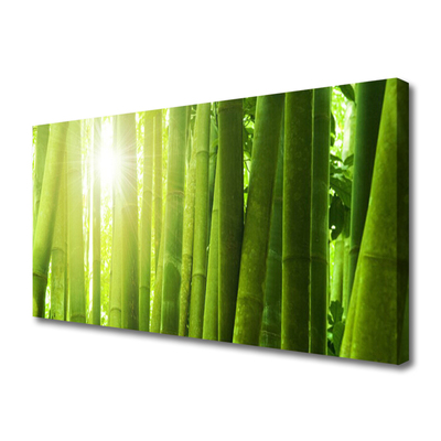 Tableaux sur toile Bambou floral vert