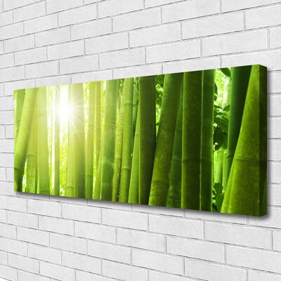 Tableaux sur toile Bambou floral vert