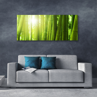 Tableaux sur toile Bambou floral vert