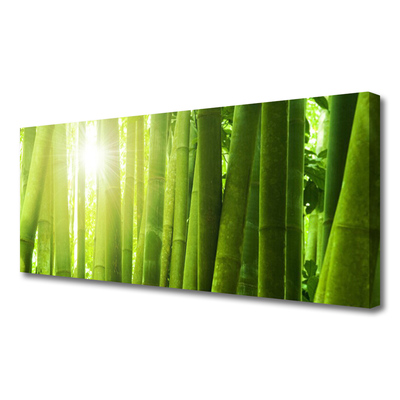 Tableaux sur toile Bambou floral vert