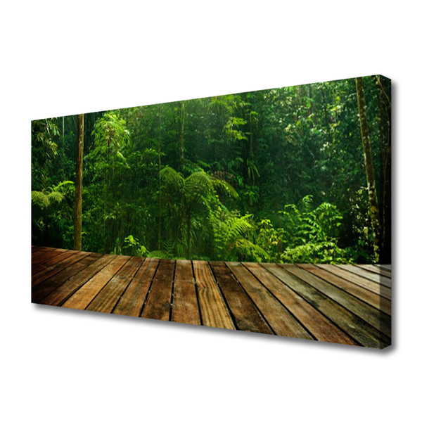 Tableaux sur toile Forêt nature vert brun