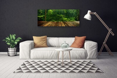 Tableaux sur toile Forêt nature vert brun