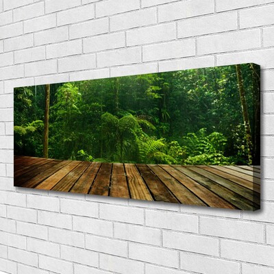 Tableaux sur toile Forêt nature vert brun