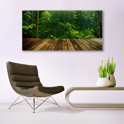 Tableaux sur toile Forêt nature vert brun