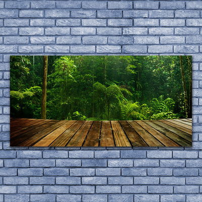 Tableaux sur toile Forêt nature vert brun