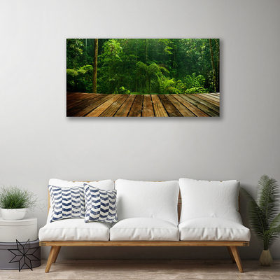 Tableaux sur toile Forêt nature vert brun