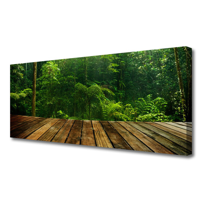 Tableaux sur toile Forêt nature vert brun