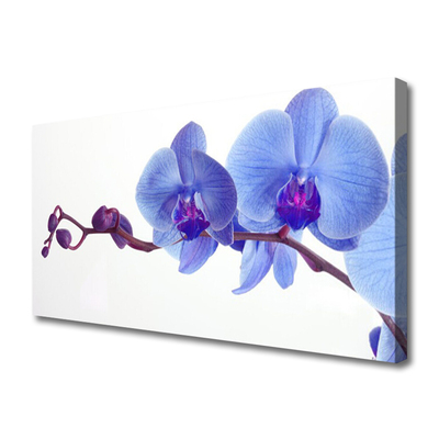 Tableaux sur toile Fleurs floral bleu violet