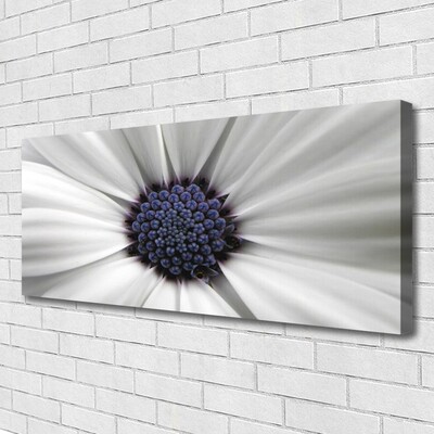 Tableaux sur toile Fleur floral blanc gris violet