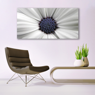 Tableaux sur toile Fleur floral blanc gris violet