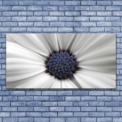 Tableaux sur toile Fleur floral blanc gris violet