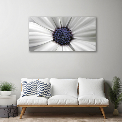 Tableaux sur toile Fleur floral blanc gris violet