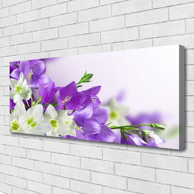 Tableaux sur toile Fleurs floral blanc vert rose