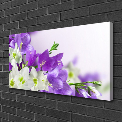 Tableaux sur toile Fleurs floral blanc vert rose