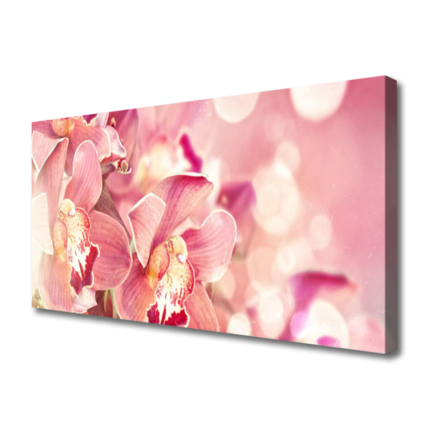 Tableaux sur toile Fleurs floral beige brun