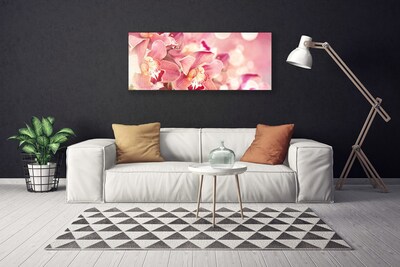 Tableaux sur toile Fleurs floral beige brun