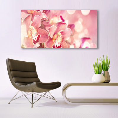 Tableaux sur toile Fleurs floral beige brun