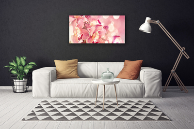 Tableaux sur toile Fleurs floral beige brun