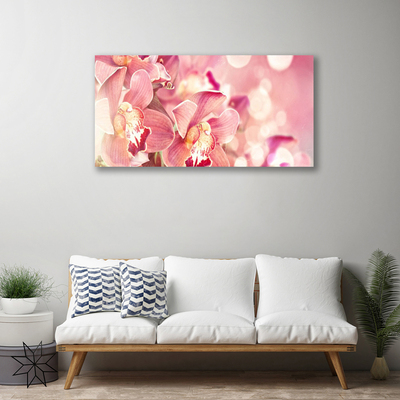 Tableaux sur toile Fleurs floral beige brun