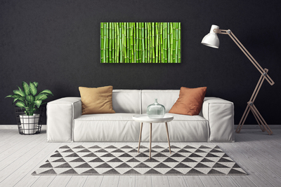 Tableaux sur toile Bambou floral vert