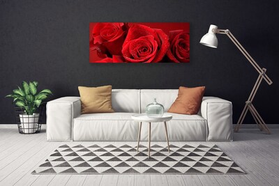 Tableaux sur toile Roses floral rouge