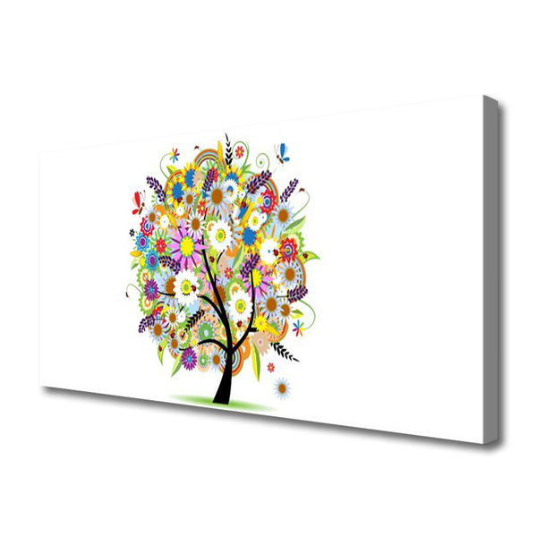 Peinture moderne arbre multicolore • Peintures sur toile