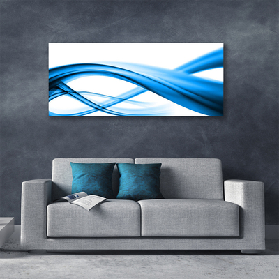Tableaux sur toile Abstrait art bleu blanc