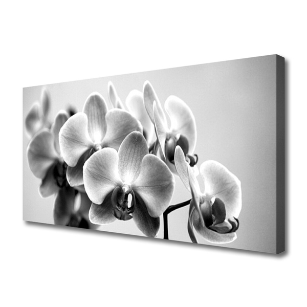 Tableaux sur toile Fleurs floral gris