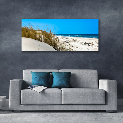 Tableaux sur toile Plage paysage vert blanc