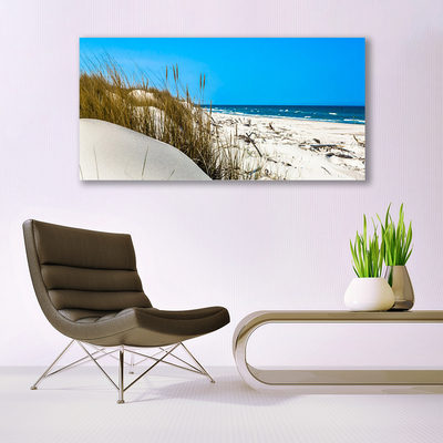 Tableaux sur toile Plage paysage vert blanc