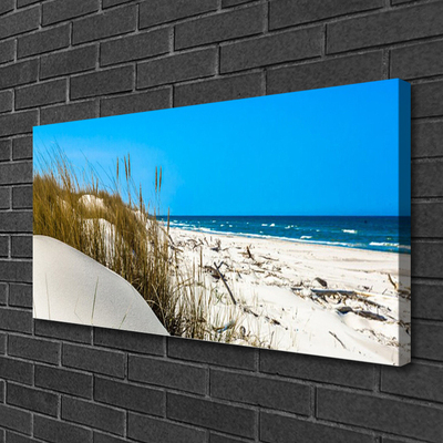 Tableaux sur toile Plage paysage vert blanc