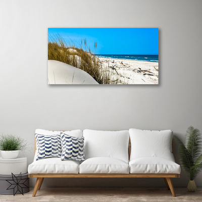 Tableaux sur toile Plage paysage vert blanc