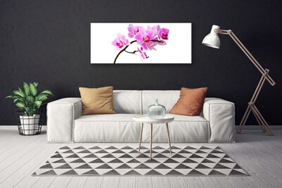 Tableaux sur toile Fleurs floral rose brun