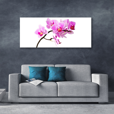 Tableaux sur toile Fleurs floral rose brun