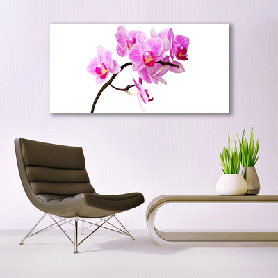 Tableaux sur toile Fleurs floral rose brun