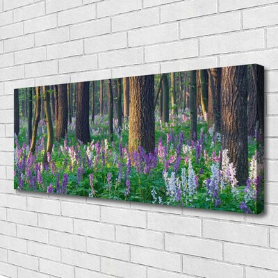 Tableaux sur toile Forêt nature brun violet vert