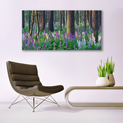 Tableaux sur toile Forêt nature brun violet vert