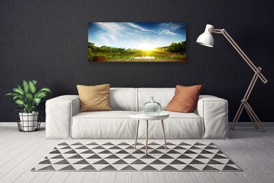 Tableaux sur toile Lac paysage vert