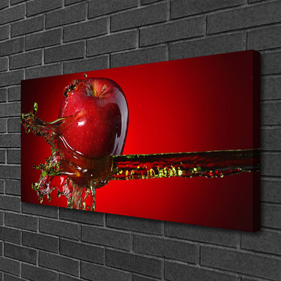 Tableaux sur toile Pomme eau cuisine rouge