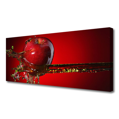 Tableaux sur toile Pomme eau cuisine rouge