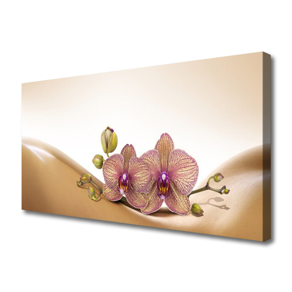 Tableaux sur toile Arbres floral brun rose