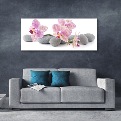 Tableaux sur toile Arbres pierres floral rose gris