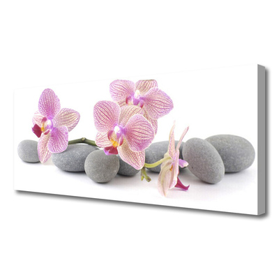 Tableaux sur toile Arbres pierres floral rose gris