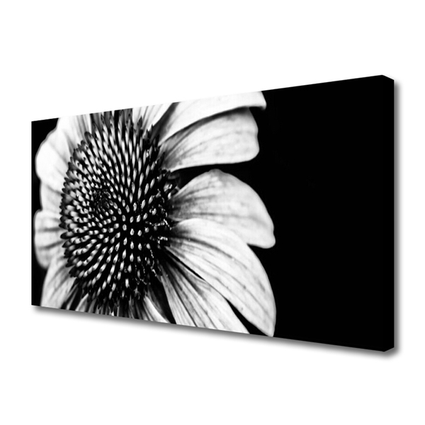 Tableaux sur toile Fleur floral gris