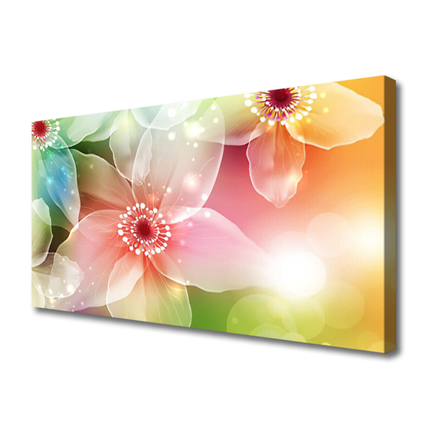 Tableaux sur toile Fleurs art multicolore