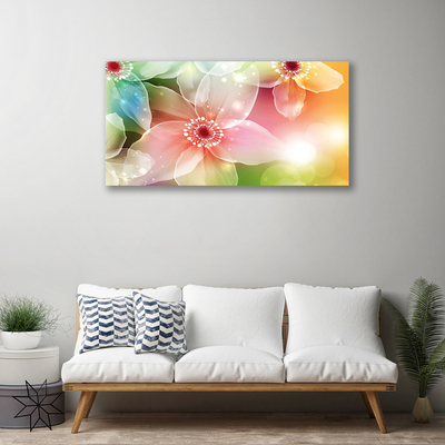 Tableaux sur toile Fleurs art multicolore