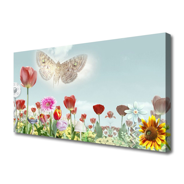 Tableaux sur toile Fleurs nature multicolore