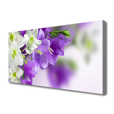 Tableaux sur toile Fleurs floral violet blanc